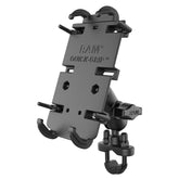 RAM Mount Quick-Grip XL phone mount with handlebar u-bolt base